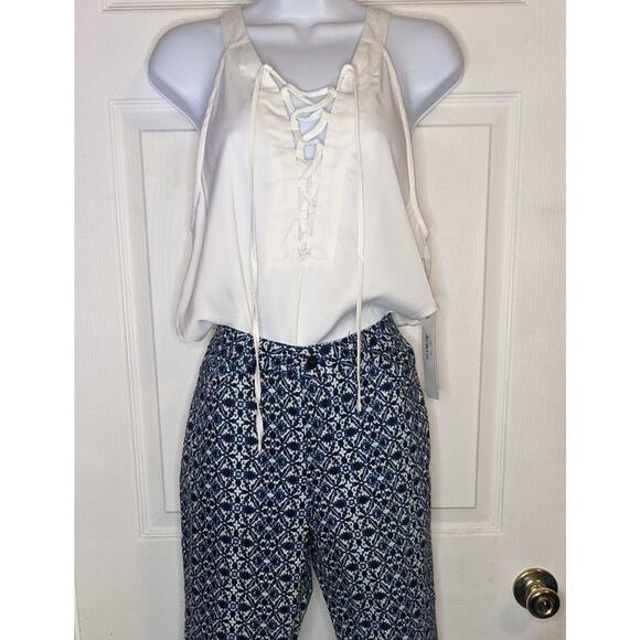 Bishop & Young White Lace Up Tank L - Picture 9 of 13